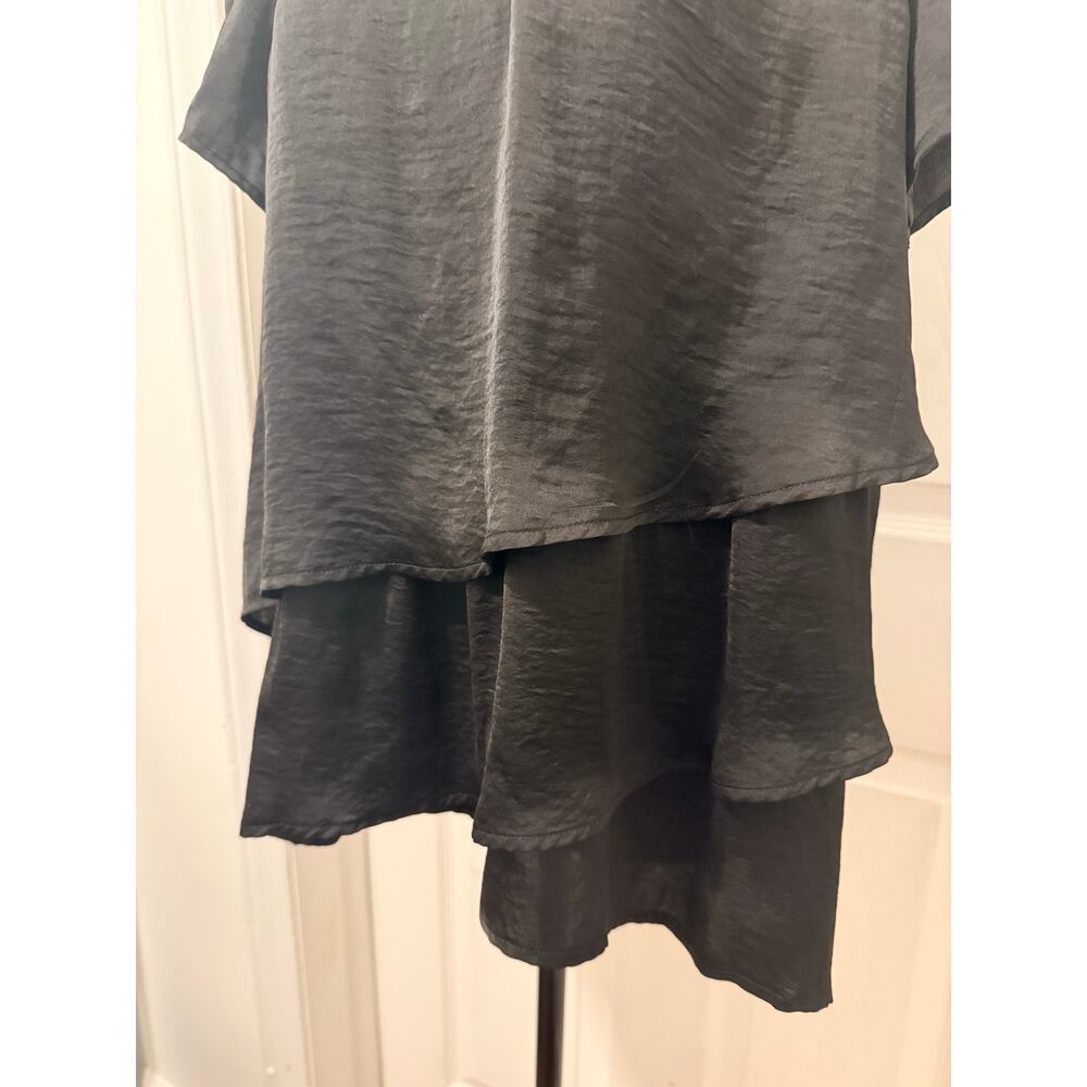 Hazel Black Ruffled Bloue - Picture 2 of 5